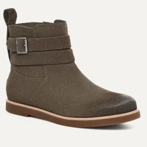 UGG Womens Josefene Ankle Boots Green Suede Ankle Booties Boots - Size 9